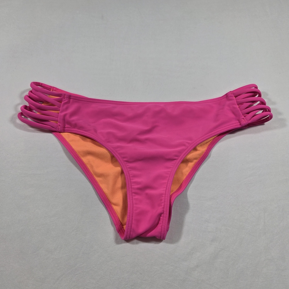 Hollister Hot Pink Bikini Bottom with Orange Lining